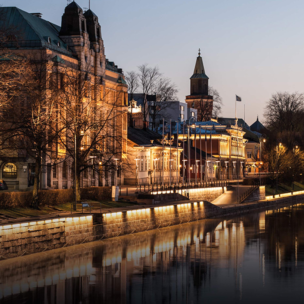 Aura å i Åbo i Finland