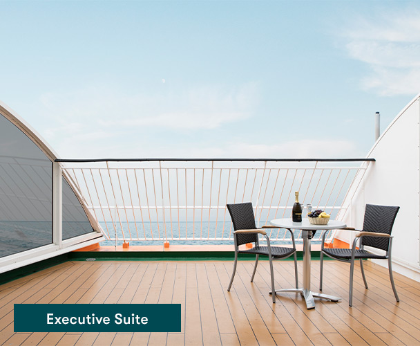 Executive Suite med balkong på Baltic Queen