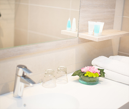 Badrum på Hotell Pommern på Åland